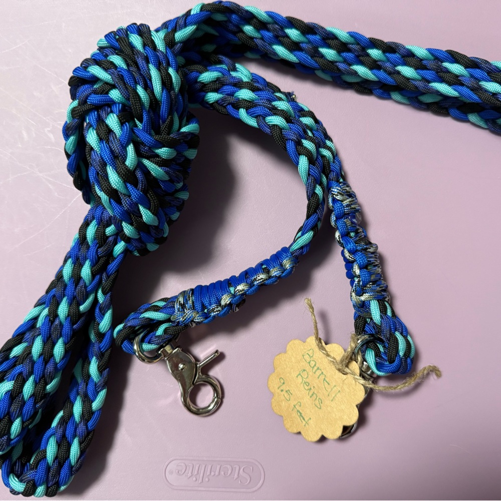 Handmade Paracord barrel reins